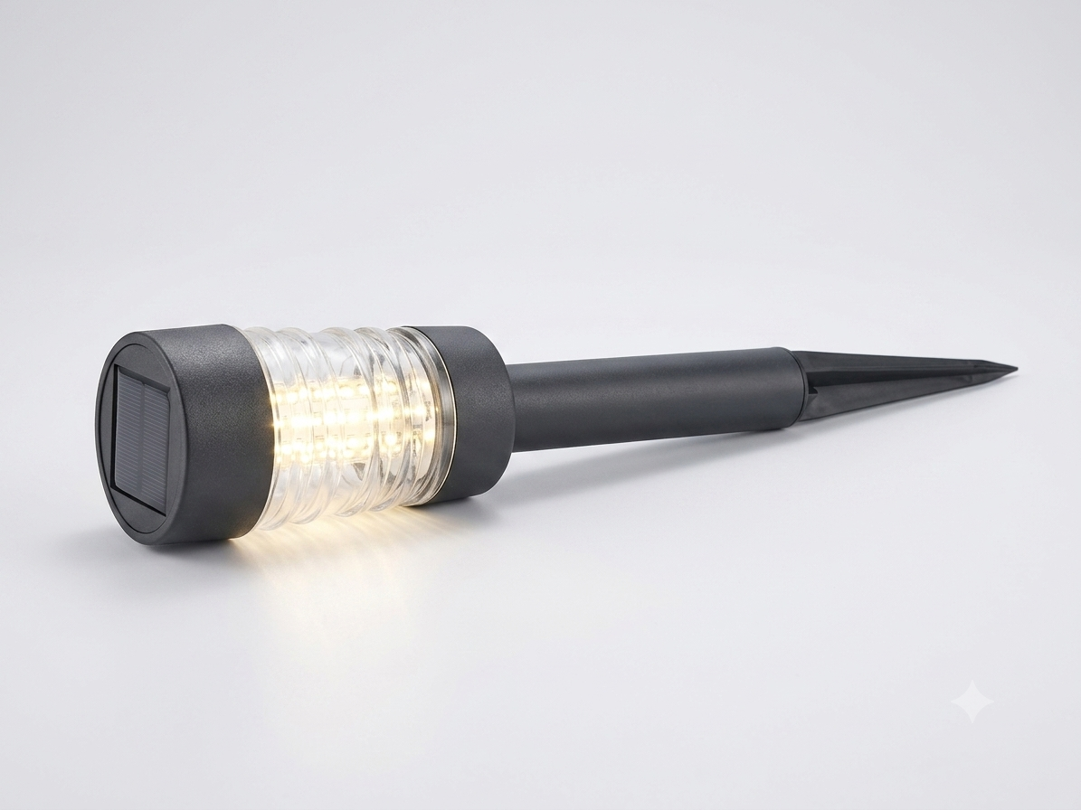 Solar Garden Bollard Light spike type  3000K