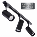 Set of 3 track lights with 1 meter bar