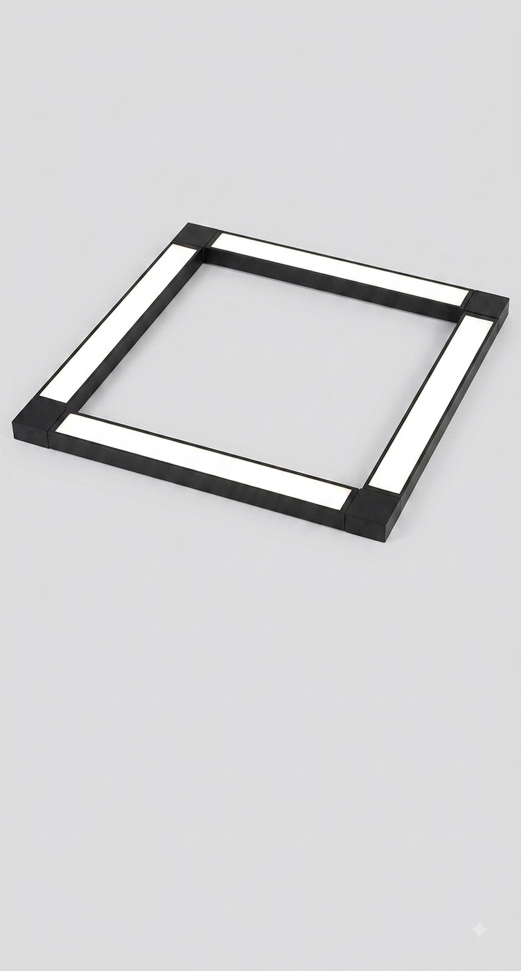 Hanging linear light square shape